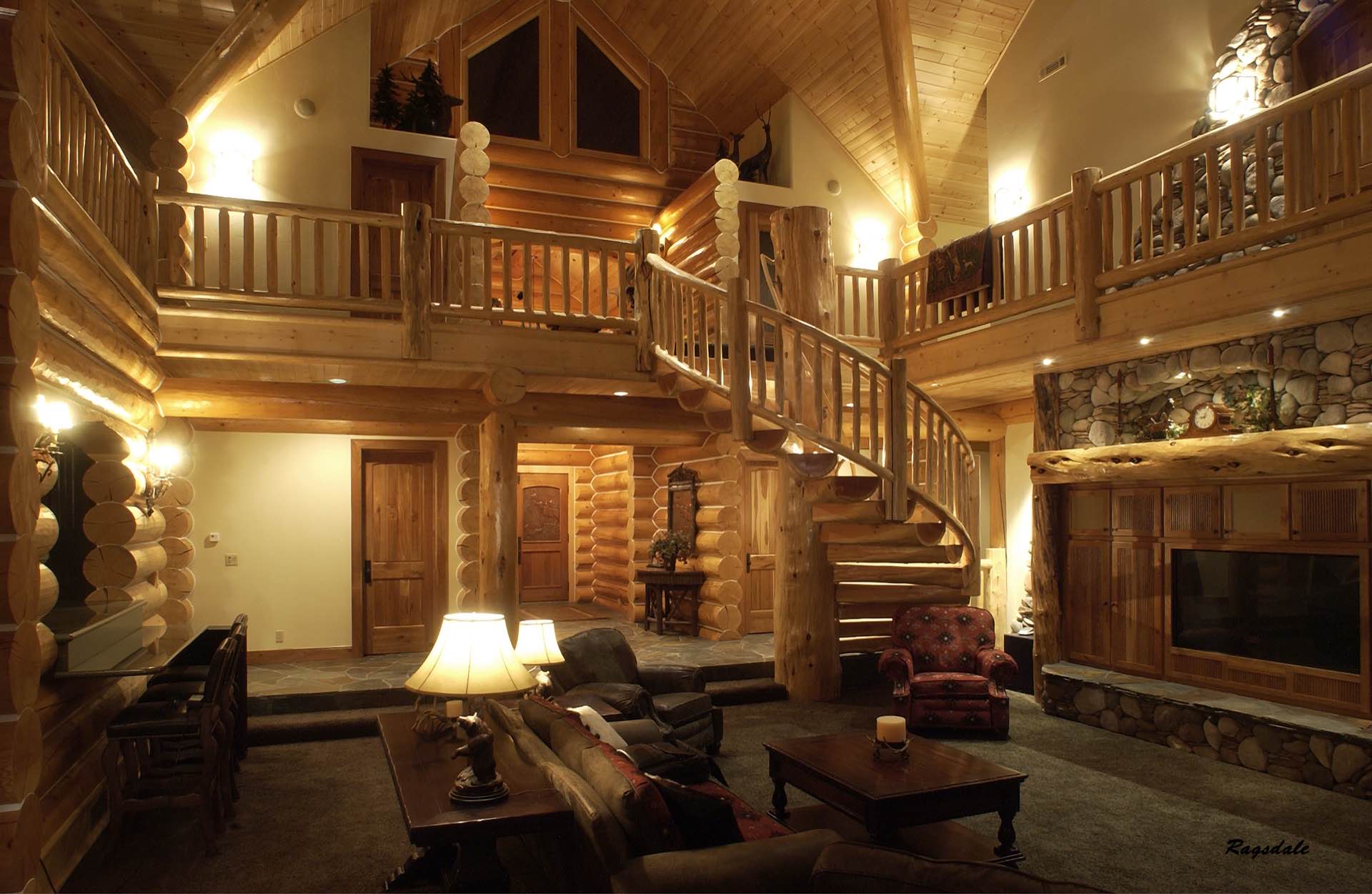 Sierra custom log home photo