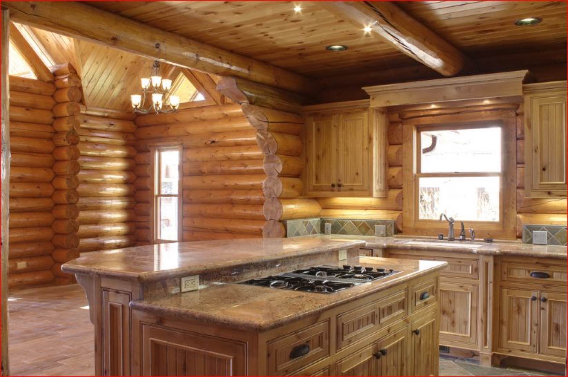 Sierra custom log home photo