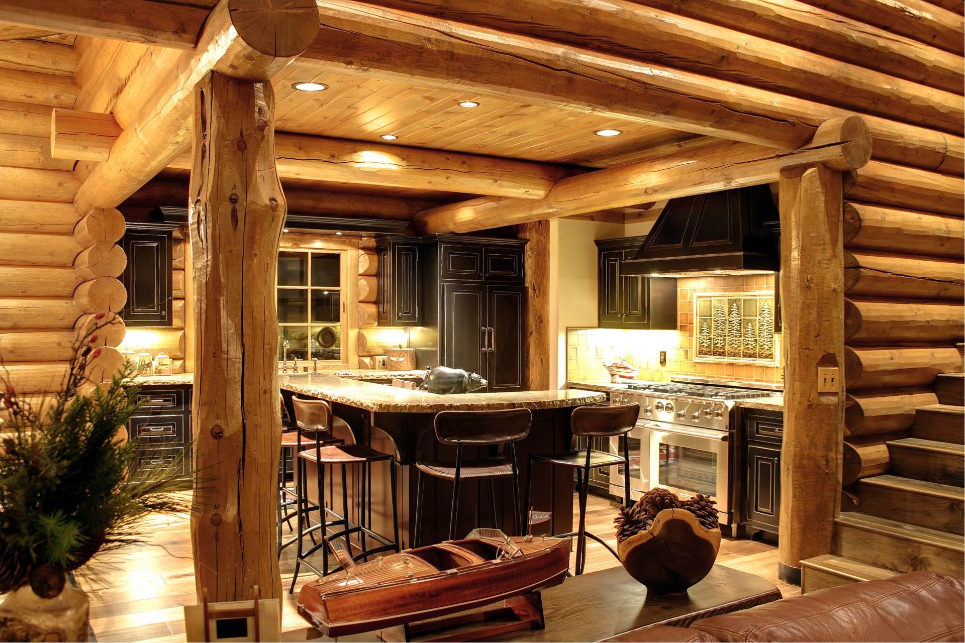 Sierra custom log home photo