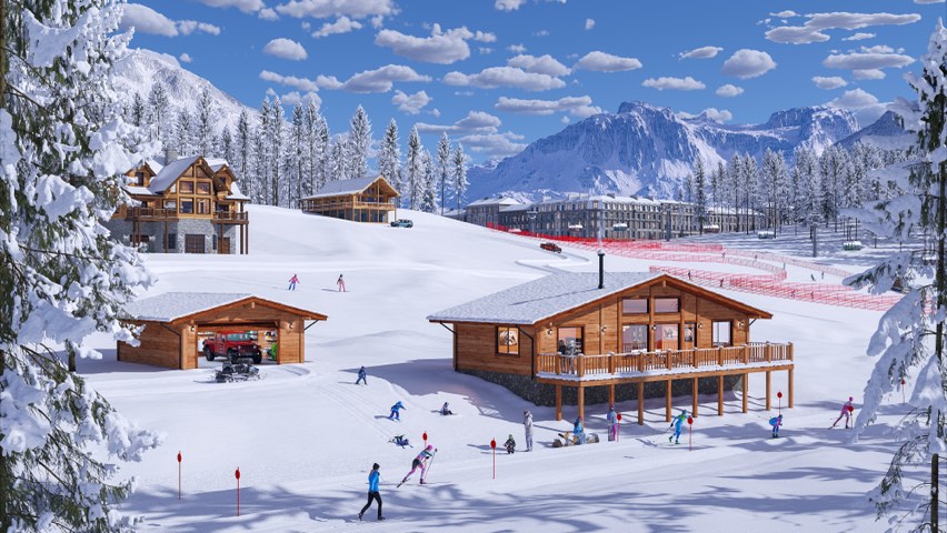 Barelmann custom log home rendering