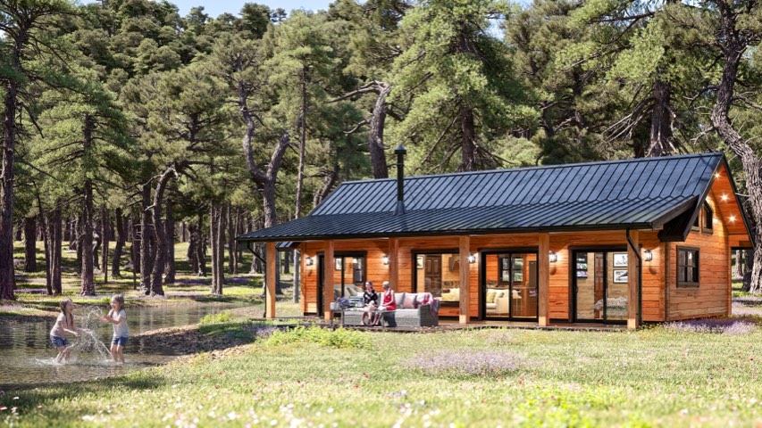 Chadergian custom log home rendering